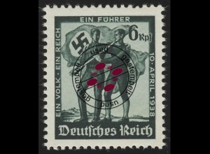 663 Volksabstimmung 1938, ohne WZ, O