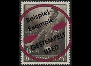 701 Reichsparteitag 1939 - Marke O gestempelt