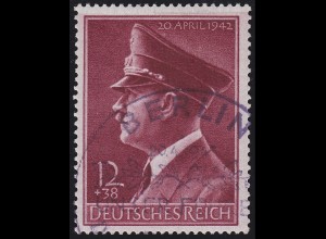 813x Hitlers Geburtstag 1942 senkrecht geriffelt O