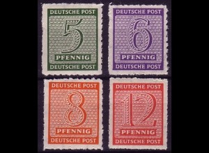 116-119 CX Postmeistertrennung 4 Werte Roßwein mit Wasserzeichen X komplett **