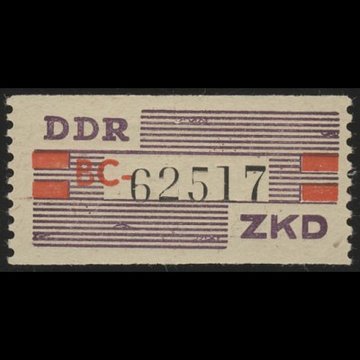 IV Dienst-B, Billet Buchstabe BC, violett/rot/schwarz, ** postfrisch