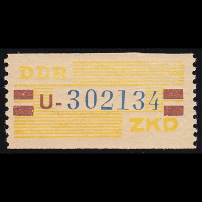 25-U-N Dienst-B, Billet blau auf gelb, Nachdruck ** postfrisch