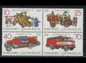 3101-3104 Feuerwehr-Viererblock 1987, postfrisch