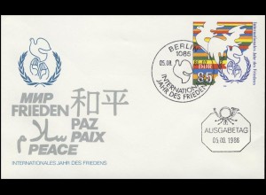U 5 Jahr des Friedens & Friedenstaube 1986 85 Pf, ESSt Berlin 5.8.1986