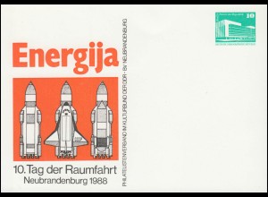 PP 17/99 Bauwerke Energija Tag der Raumfahrt 1988, **