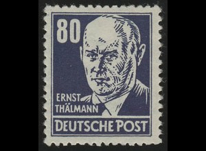 339za XII Ernst Thälmann 80 Pf blau Wz.2 XII **