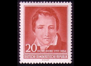 517 Heinrich Heine 20 Pf ** postfrisch