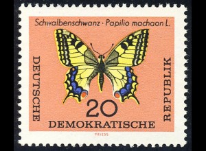 1006 Schmetterlinge Schwalbenschwanz 20 Pf **