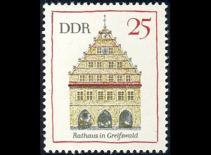 1381 Bauwerke Rathaus Greifswald 25 Pf **