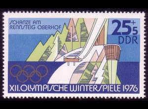 2102 Olympische Winterspiele 1975, 2. Dez. 25+5 Pf **