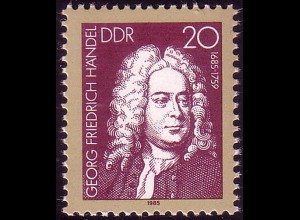 2932 Georg Friedrich Händel 20 Pf aus Block **