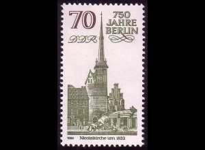 3026 Berlin 70 Pf 1986 Nicolaikirche **