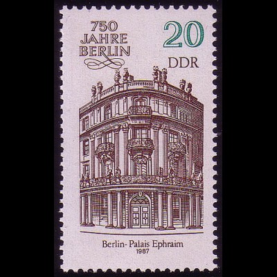 3071 Berlin 20 Pf 1986 Palais Ephraim **
