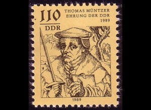 3237 Thomas Müntzer 110 Pf 1989 aus Block 97 **