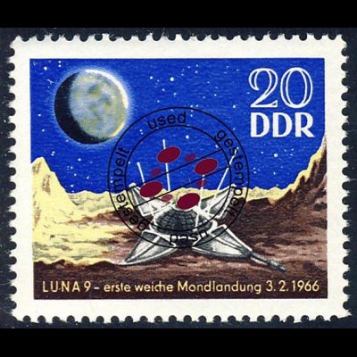 1168 Mondlandung Luna 9 20 Pf O