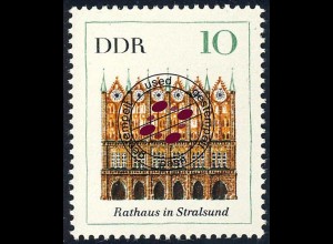 1246 Bauwerke Rathaus Stralsund 10 Pf O gestempelt