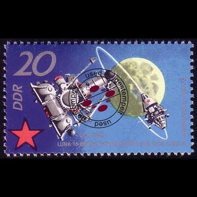 1638 Sowjetische Weltraumflüge 20 Pf O gestempelt