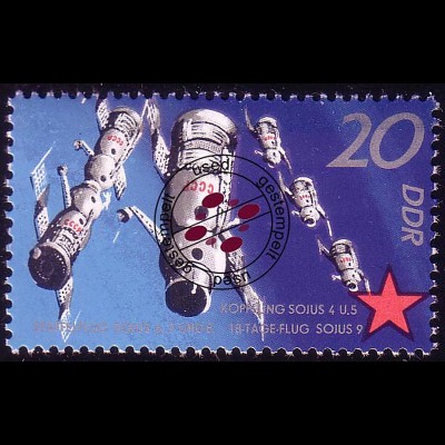 1639 Sowjetische Weltraumflüge 20 Pf O gestempelt