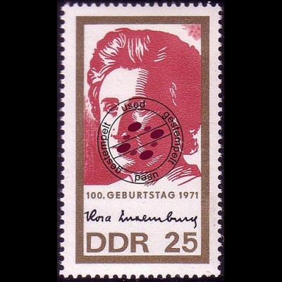 1651 Luxemburg/Liebknecht 25 Pf O gestempelt