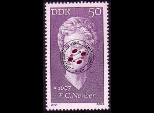 1735 Persönlichkeiten Friederike Neuber 50 Pf O gestempelt
