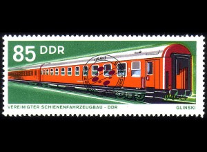 1849 Schienenfahrzeugbau Reisezugwagen 85 Pf O gestempelt