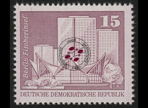 1853 I Aufbau in der DDR/groß 15 Pf Type I, O gestempelt