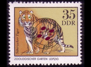 2036 Zootiere 35 Pf Sibirischer Sibirischer Tiger O