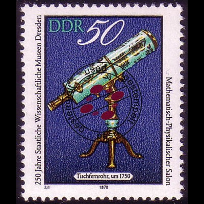 2375 Museum Dresden Teleskop 50 Pf O gestempelt