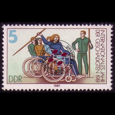 2621 Jahr der Behinderten 5 Pf Rollstuhlfahrer O
