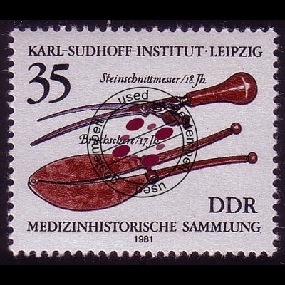 2643 Karl-Sudhoff-Institut 35 Pf Steinschnittmesser O