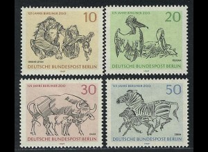338-341 Berliner Zoo (Orang Utan, Pelikan, Zebra, Gaur) aus Block 2, Satz **