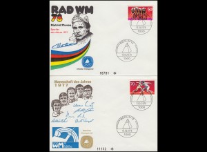 567-568 Radsport und Fechten 1978: Sporthilfe-FDC ESSt Berlin 13.4.78