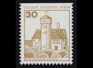 534C Burgen und Schlösser 30 Pf Ludwigstein, alte Fluoreszenz, ** postfrisch