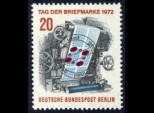 439 Tag der Briefmarke 20 Pf Stichtiefdruck-Rotationsmaschine O