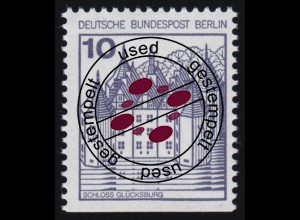 532D Burgen und Schlösser 10 Pf Glücksburg, neue Fluoreszenz, O