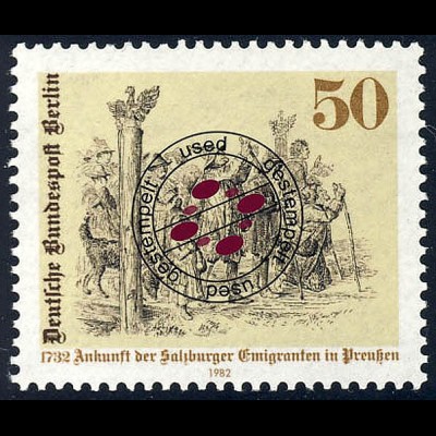 667 Salzburger Emigranten O gestempelt