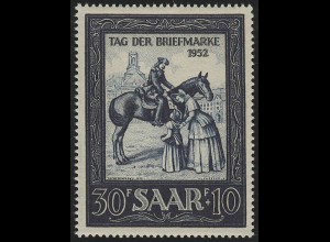 Saarland 316 Tag der Briefmarke / IMOSA 1952, postfrisch **
