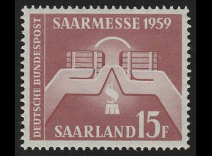 Saarland 447 Saarmesse Saarbrücken 1959, **