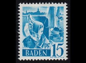 Baden 19y II Freimarke 15 Pf. **