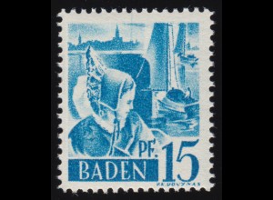 Baden 19y III Freimarke 15 Pf. **