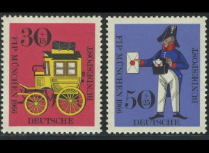 516-517 FIP-Kongreß 1966: Postkutsche und Briefträger, Satz ** postfrisch