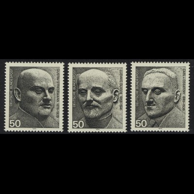 871-873 Einzelmarken aus Block 11 Nobelpreisträger, Satz **