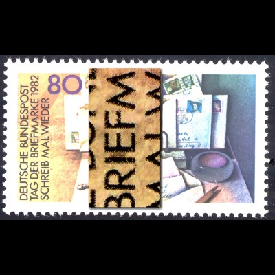 1154I Tag der Briefmarke mit PLF I ausgefranstes F in BRIEFMARKE, Feld 42 **