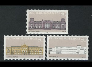 1287-1289 Einzelmarken aus Block 20 Demokratie - Gebäude, 3 Werte, Satz **