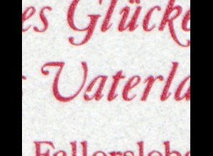 1555 Fallersleben: weißer Punkt im a von Vaterland über Fallersleben, Feld 5 **