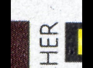 Block 33 Filmblock mit PLF 80-Pf-Wert schwarzer Bogen über dem R, **