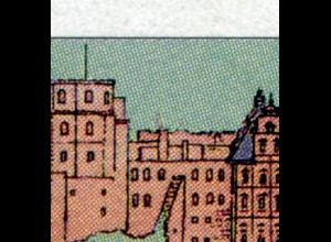 1868V Heidelberg mit PLF V roter Schornstein rechts vom linken Turm, Feld 10, **