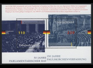 Block 43 Parlamentarischer Rat und Paulskirchenverfassung 1998, postfrisch