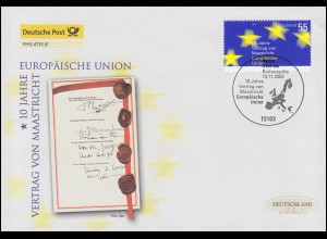 2373 Vertrag von Maastrich: Europäische Union, Schmuck-FDC Deutschland exklusiv