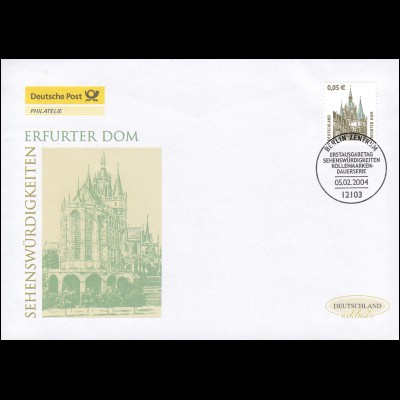 2381 SWK Erfurter Dom, Schmuck-FDC Deutschland exklusiv